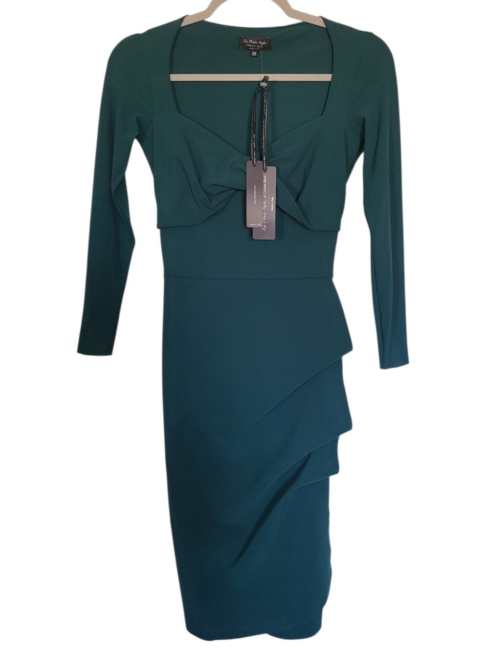 Chiara Boni La Petite Robe Fedra Dress Size 38 IT US 2 Foresta Teal Green NWT